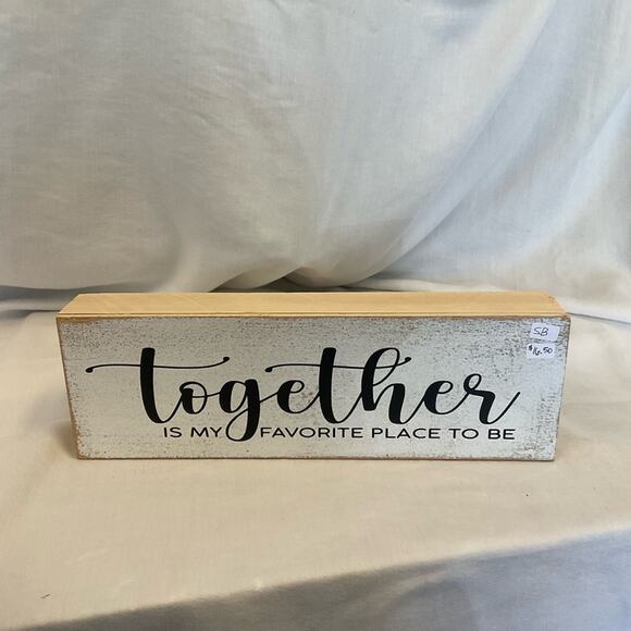 Together is My Favorite Place to Be Long Wood Sign - Picture 2 of 3